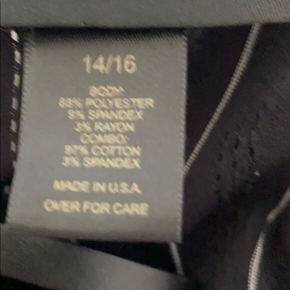 Lane Bryant Collared Zip-Up Chevron Long Sleeve Layering Blouse Black 14/16 EUC - Picture 15 of 15